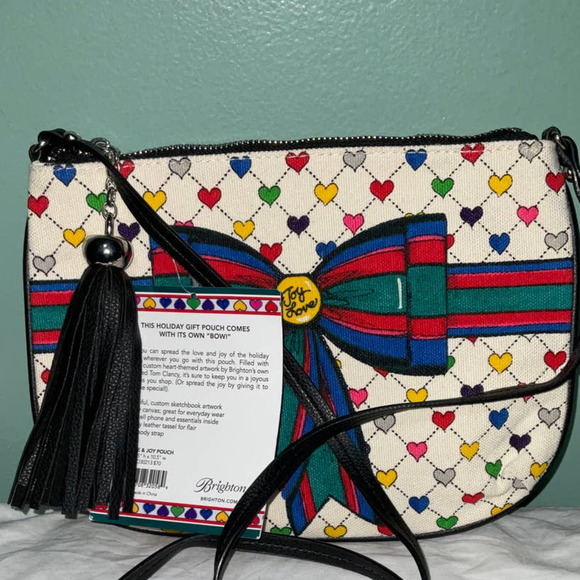 Brighton LOVE &  JOY POUCH Cotton Blend. Multicolor NWT - Picture 13 of 13